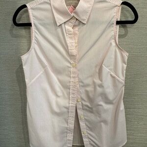 Banana Republic Pink Sleeveless Button Down Blouse